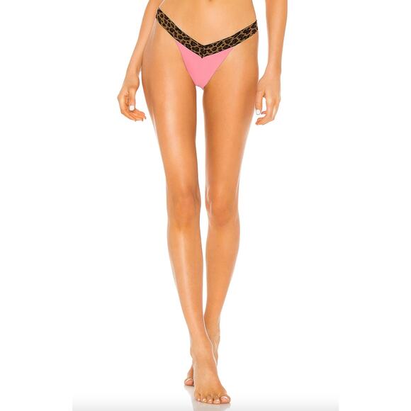 Tularosa Bavaro Bikini Bottoms In Coral And Leopard Women's Size XL NWT - Picture 1 of 8